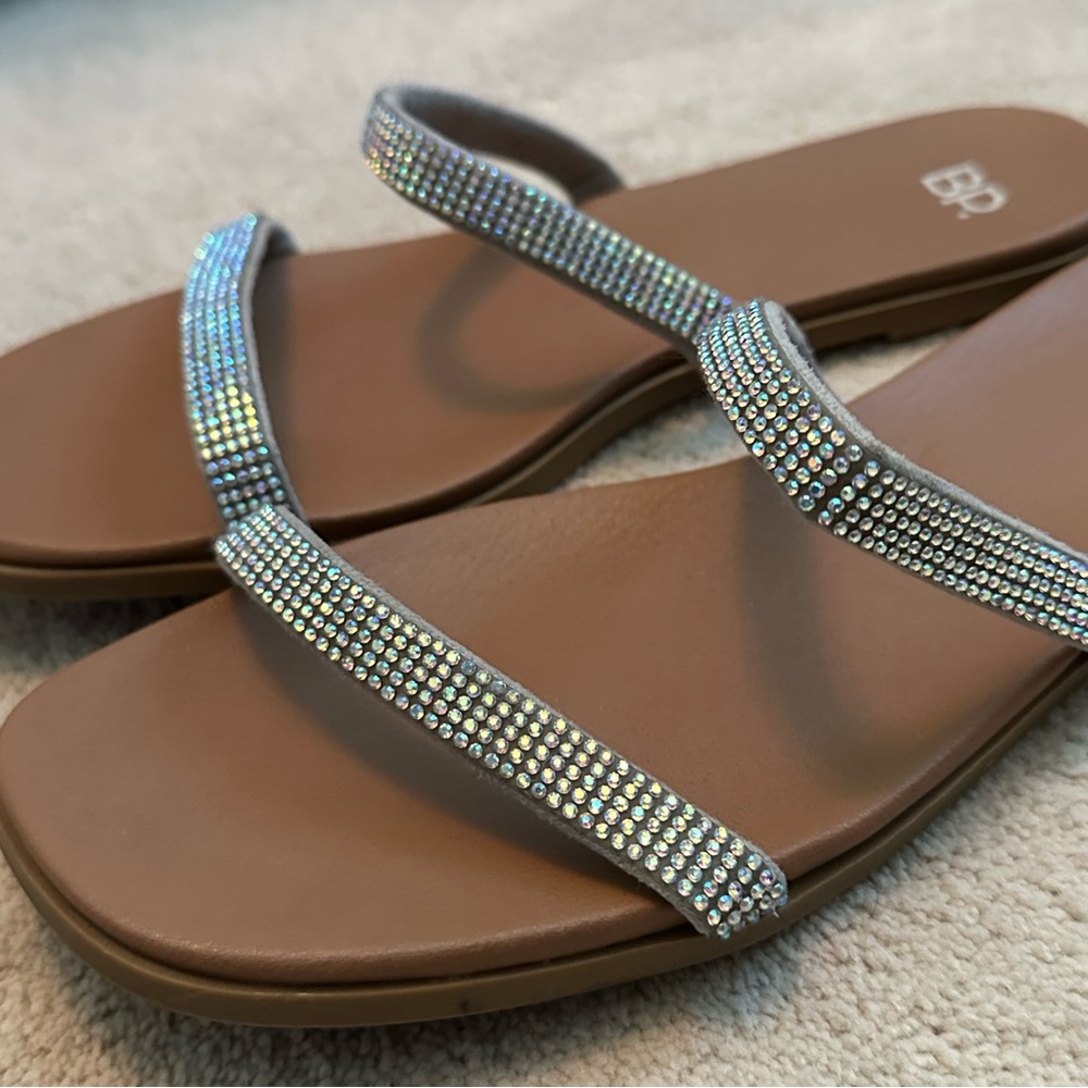 Nordstrom Silver Rhinestone Sandals